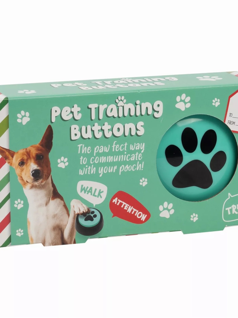 Pet Training Buttons - Teal Paw Design